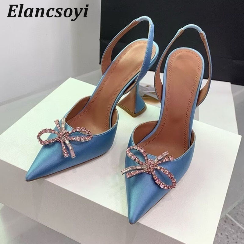 Casual Sandal Leather - Puntschoen Hoge Hakken Vrouwen Pompen Kristal