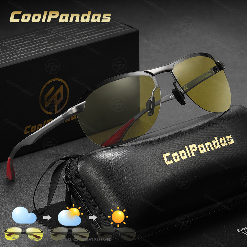 Sunglasses Aviator Polarized - Nieuwe trend intelligente luchtvaartzonnebril heren meekleurende