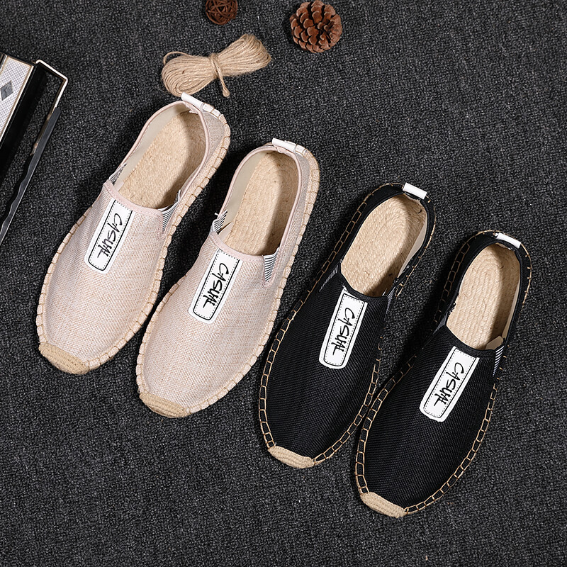 Espadrille Slip On - Linnen Heren Casual Schoenen Loafers Heren