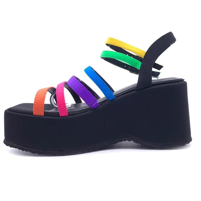 Smalbandige sandalen in gemeng - Casual Sandal Leather recensie en prijs