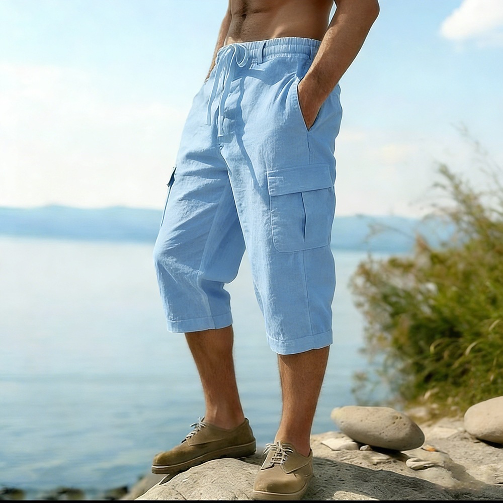 Heren zomer katoenen linnen sh - Short Linen Drawstring recensie en prijs